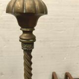 Paire de chenets en bronze ciselé XX siècle
