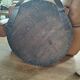 Old rattan mirror with leather strap