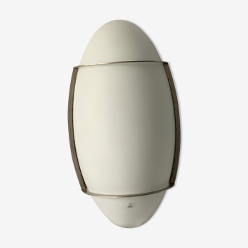 Applique italienne Vétri Murano Leucos en verre givré blanc