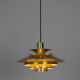 Vintage Danish pendant lamp Verona by Kurt Wiborg, Jeka, 1980s.