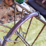 Bamboo-style gold metal magazine holder