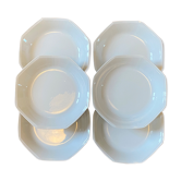 6 hollow plates in Limoges porcelain