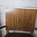 Vintage walnut bridge chairs
