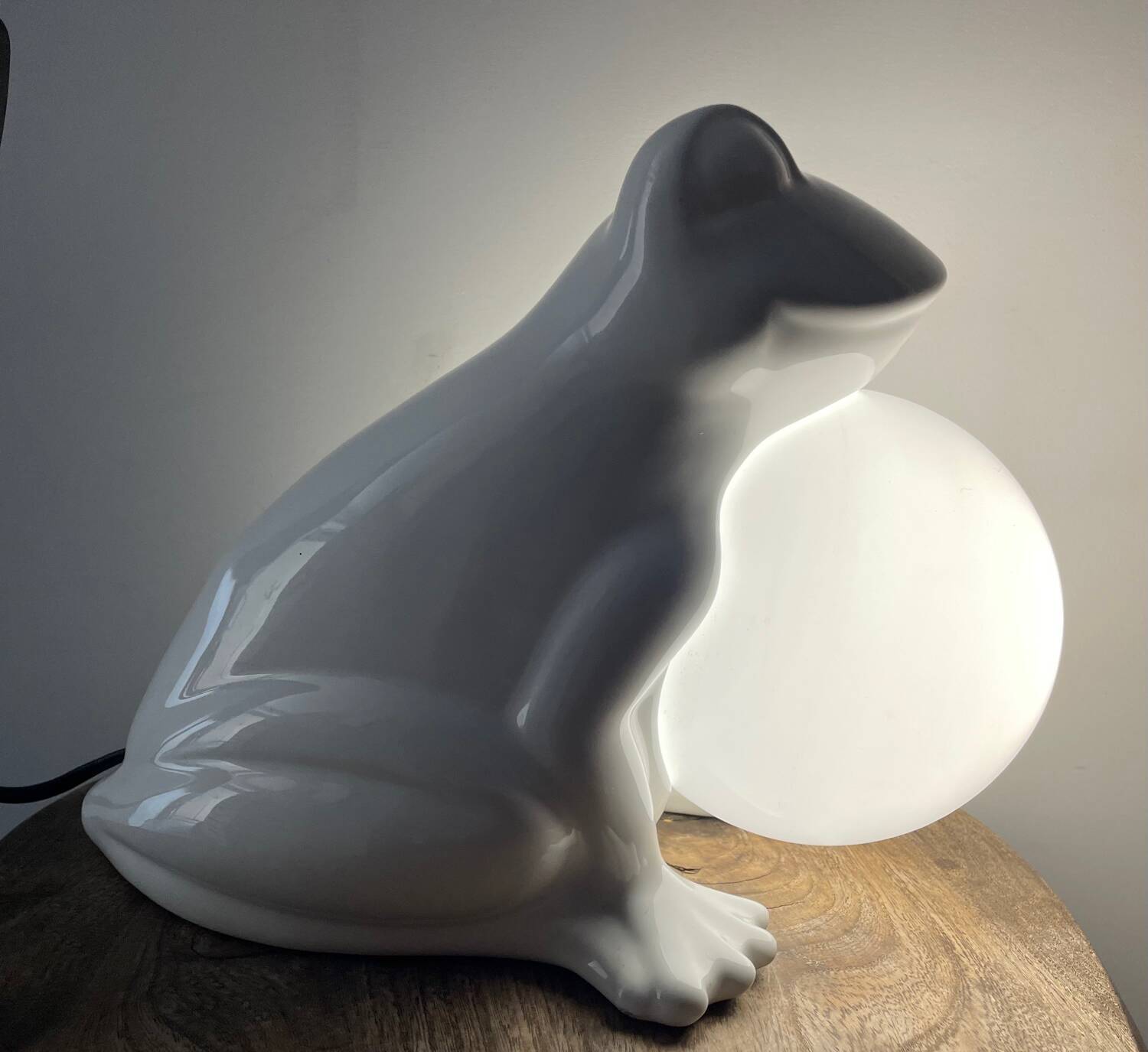 Vintage 80's frog lamp
