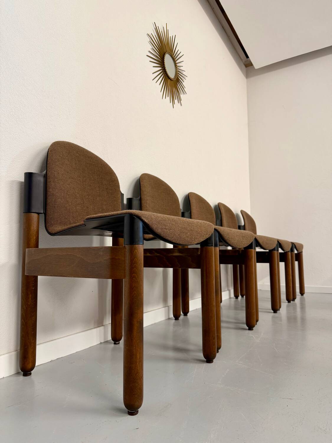 Set of 8 postmodern THONET FLEX chairs designed by Gerd Lange, vintage 80s.