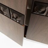Brutalist geometrical seventies bar cabinet or high-board, Belgium
