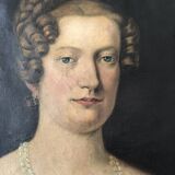 19th Century  Antique Vintage Large Original Portrait Painting of a German