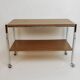 Desserte de bar vintage, années 70 - bois et chrome