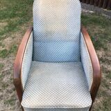 Duo de fauteuils club vintage