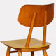 Suite of 4 yellow chairs produced by Ton, 1960