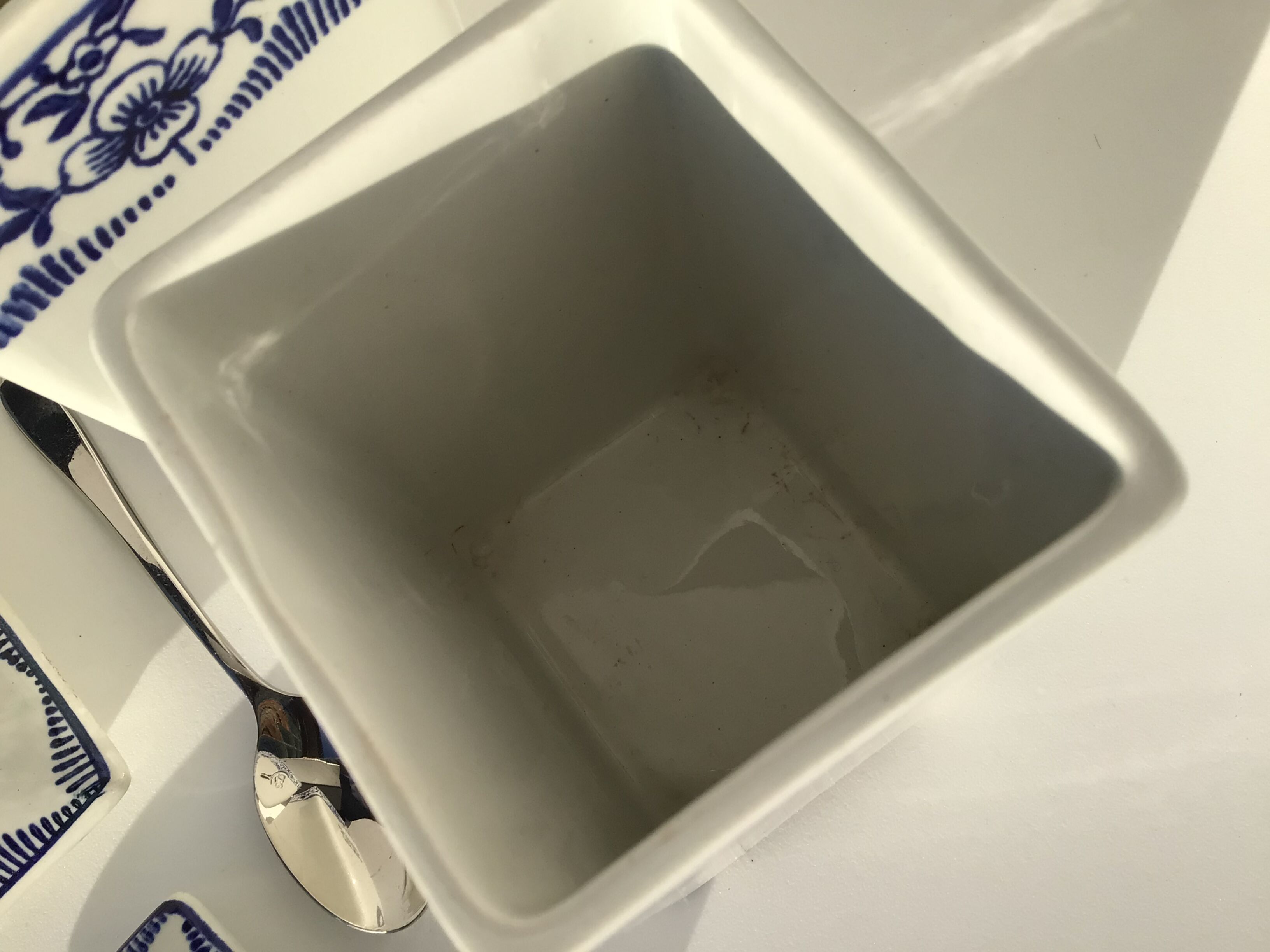 2 Spice pots around 1910 St Amand blue décor