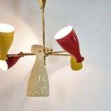 Mid century coloured chandelier, 1950s