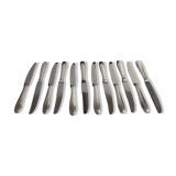 12 SFAM cheese knives in its dark chocolate case