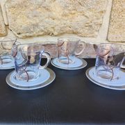 Lot de 4 tasses + sous‑tasses Senseo – Maison du Café – parfait état