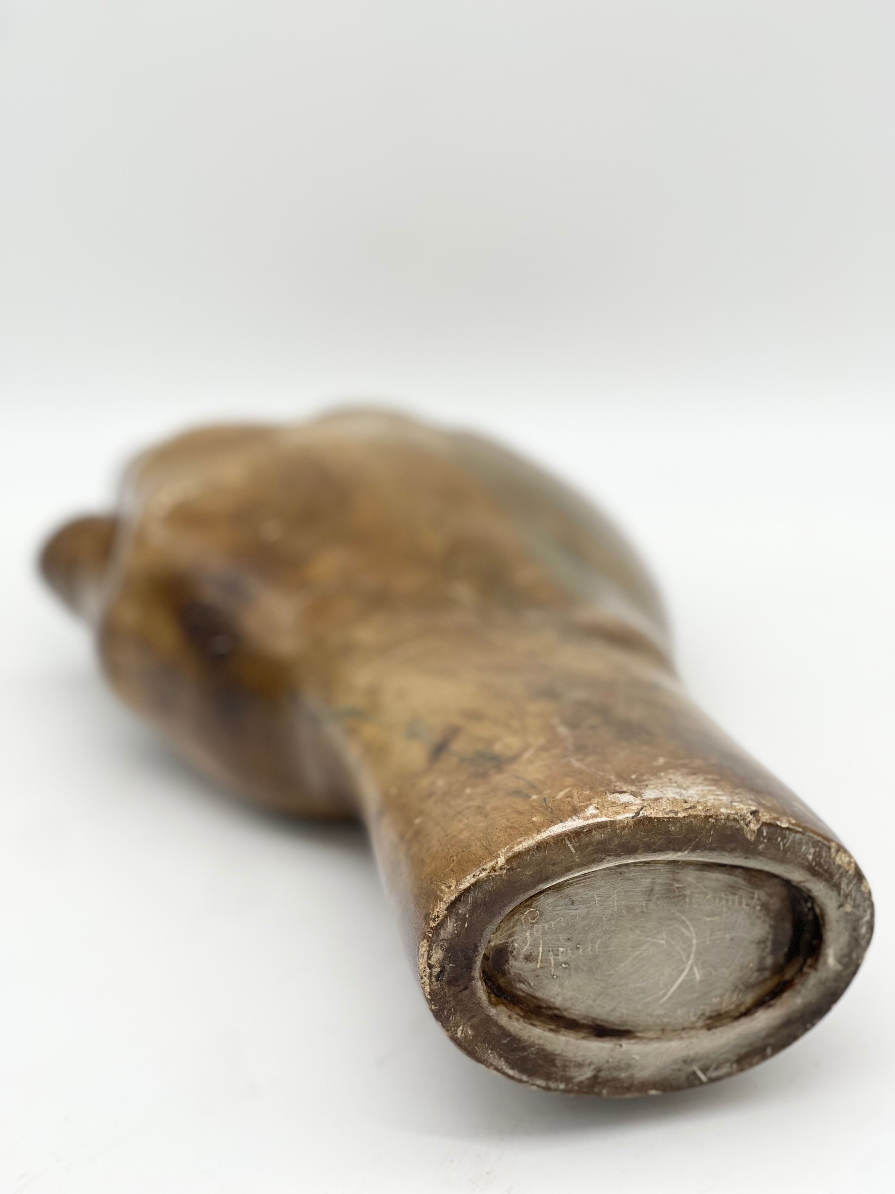 Large sculpture hand / empty pocket plaster 1960 jean Jacques Goma Vibreville