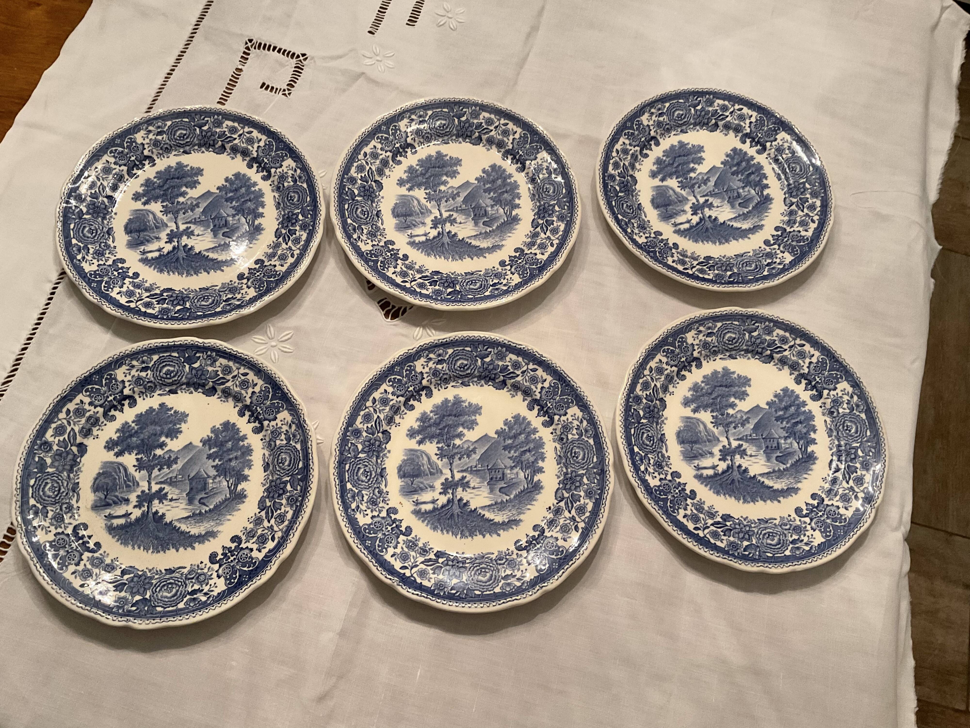 6 dessert plates. Burgeland . Villeroy and boch
