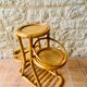 Vintage bamboo and rattan plant holder, circa 70's
