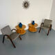 Side table, end table X2, solid pine, 1970s design.