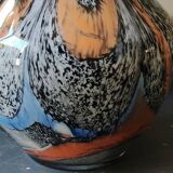 Murano Art Glass Carafe Vase/Carlo Moretti, Speckled Swirls