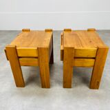 Pair of homemade elm bedside tables Regain