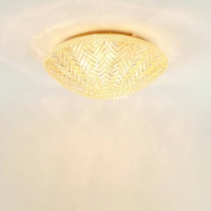 Mid-Century/Art Deco Geometric Glass Ceiling Light from Limburg, 1970s