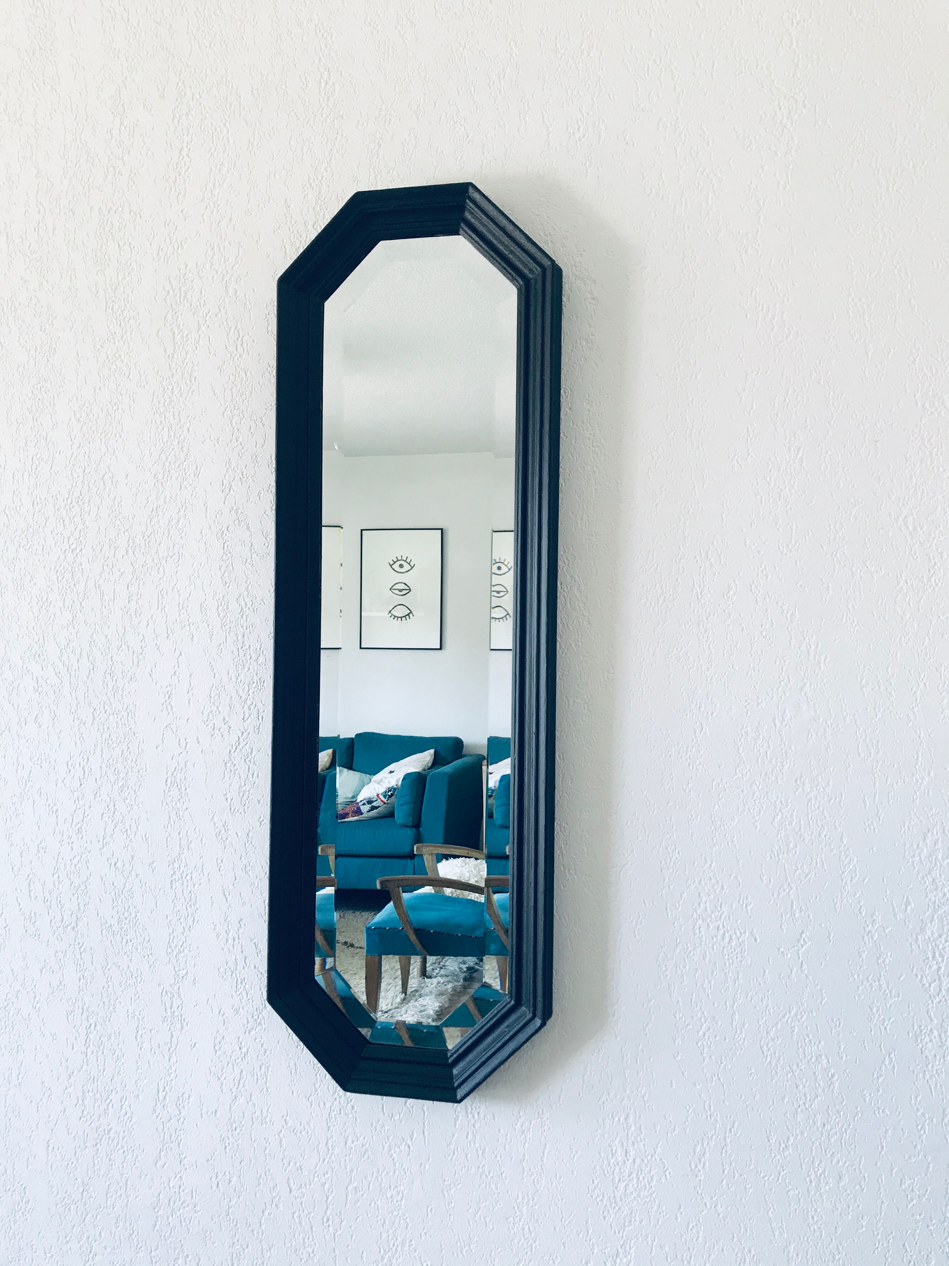 Bevelled psychedelic mirror - 92x30cm