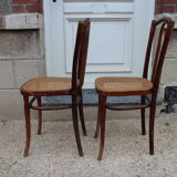 Pair of bistro chairs years J & J Kohn