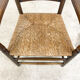 Antique oak wooden farmhouse armchair with cane seat Zutphen
