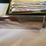 Box of 10 silver metal knives Cristofle