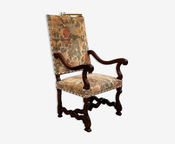 Fauteuil en noyer d'epoque Louis XIII XVIIème siècle