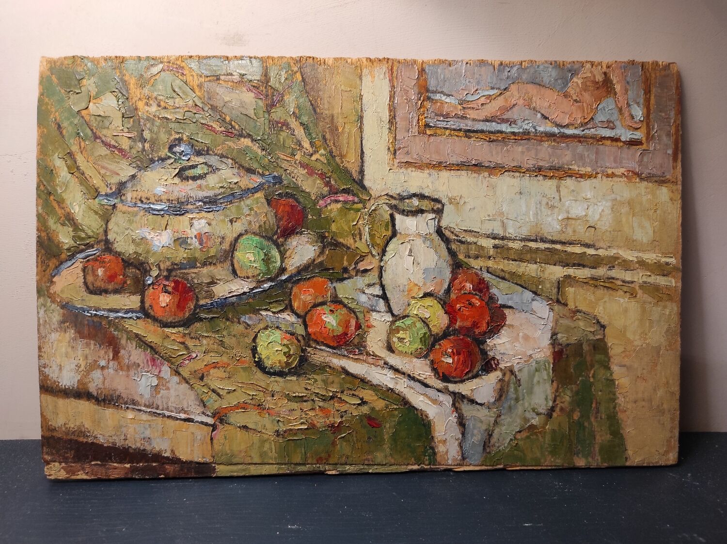 Still Life with Apples Oil on Panel 30s