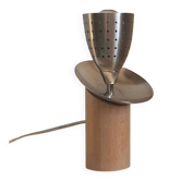 Designer lamp wood stainless steel