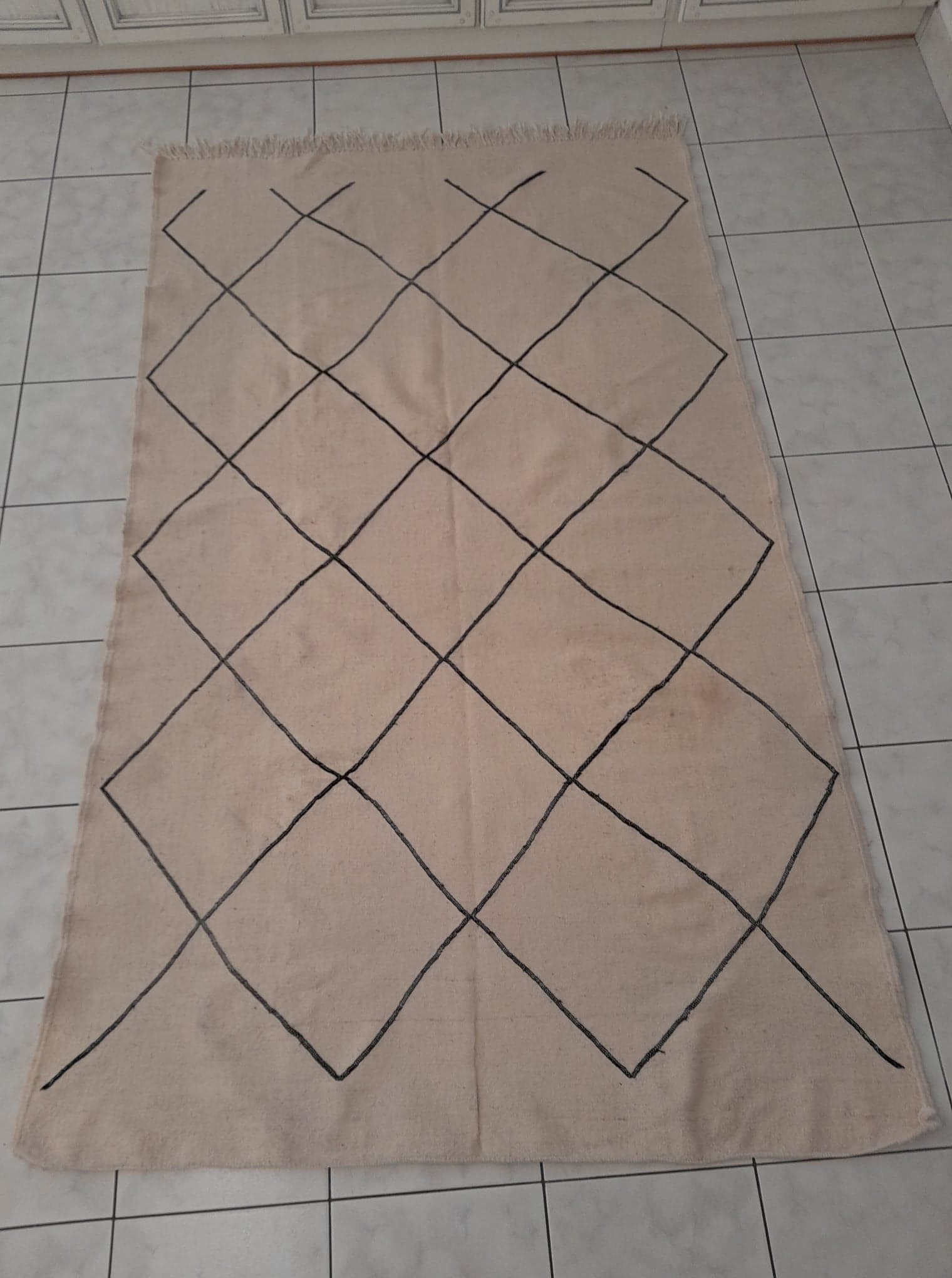 Handmade Berber Beni Ouarain Kilim 235x145cm