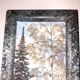 Acrylic painting on marbled paper. Russia. Year 1960.