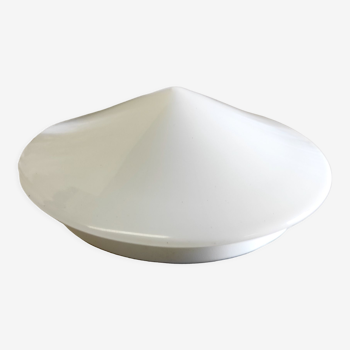 Bauhaus design wall lamp/ceiling lamp in opaline glass by Optelma (Swizerland)