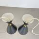 Set of 2 diabolo stilnovo style metal hanging light, bag turgi, switzerland 1950