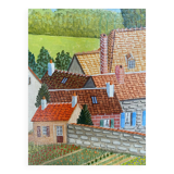 Naive painting Normandy Bouquet