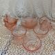 Set of 9 pink Vereco cups