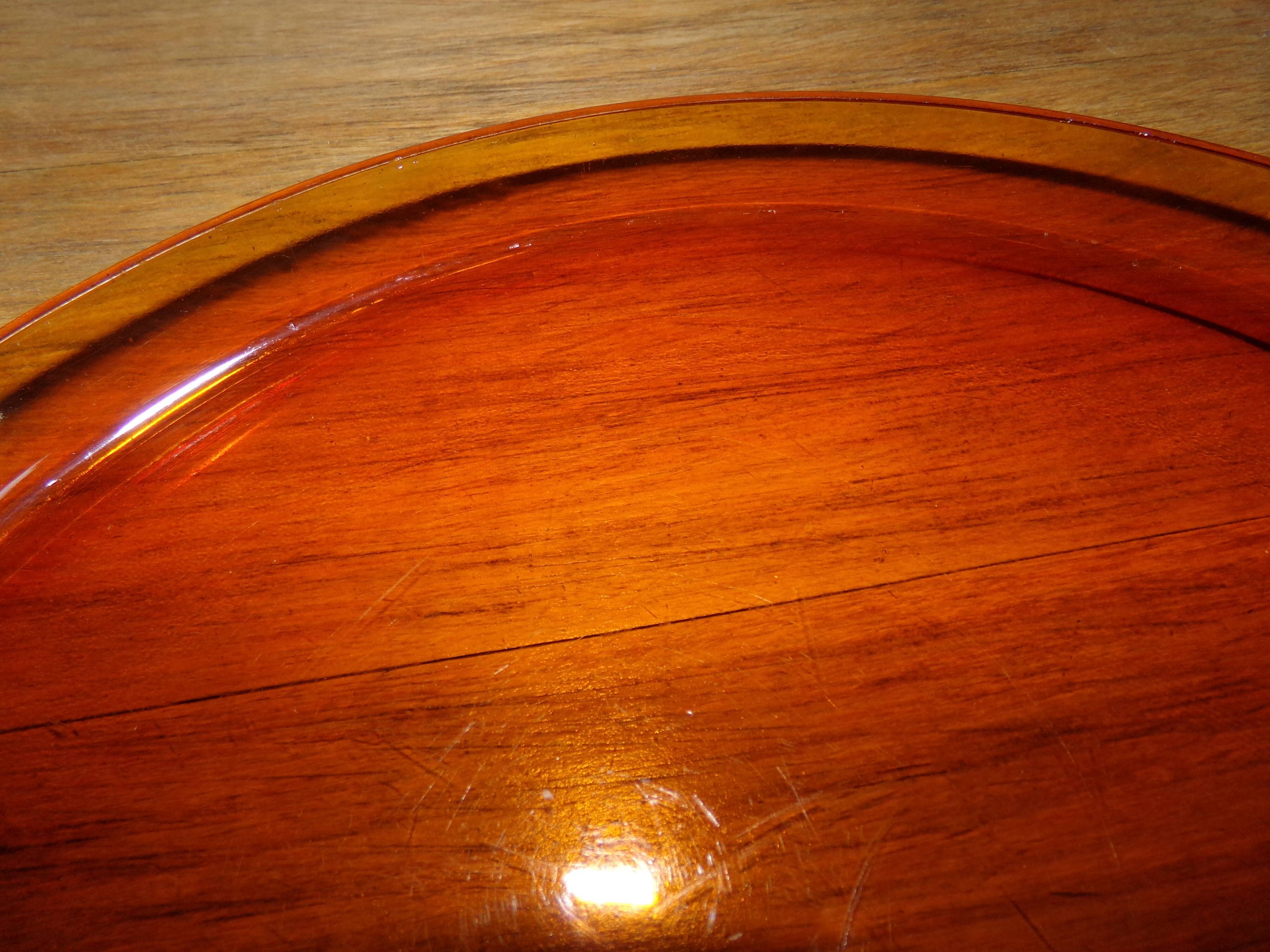 Smoked glass round tray