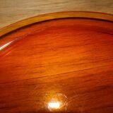 Smoked glass round tray