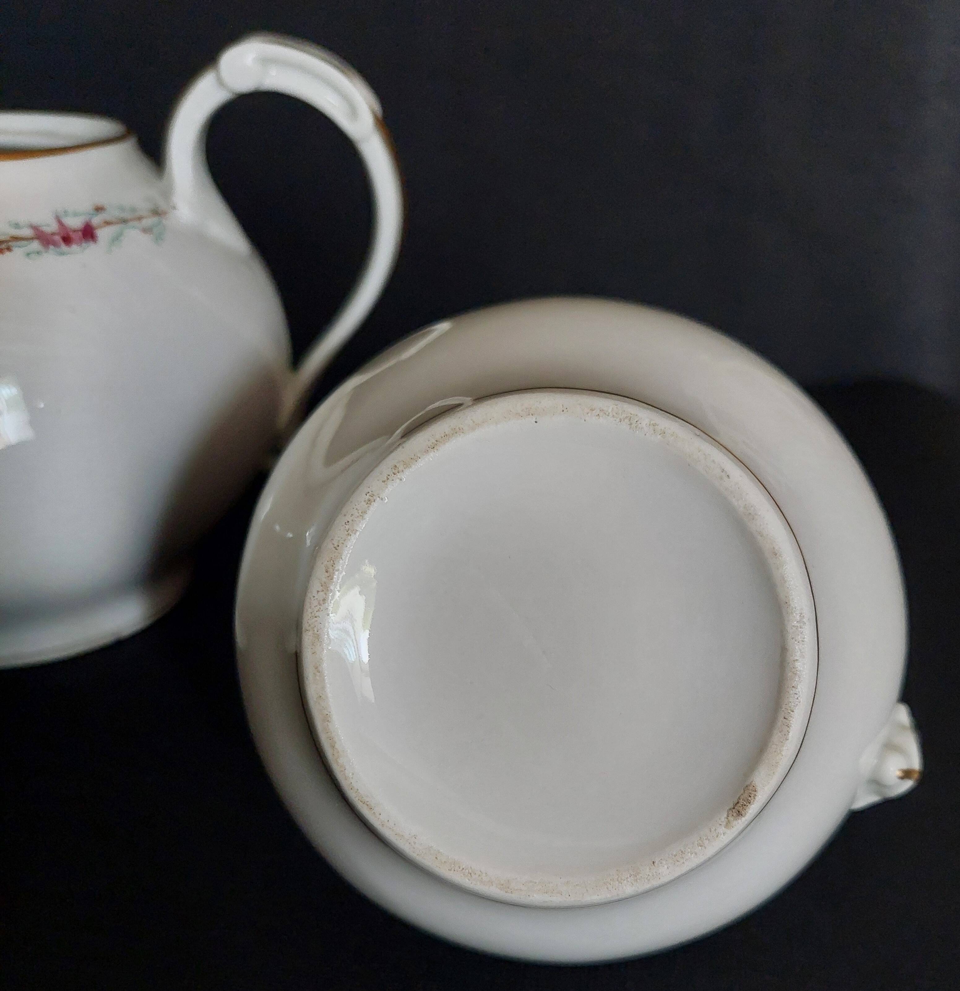 Napoleon III Paris porcelain five-cup tea set