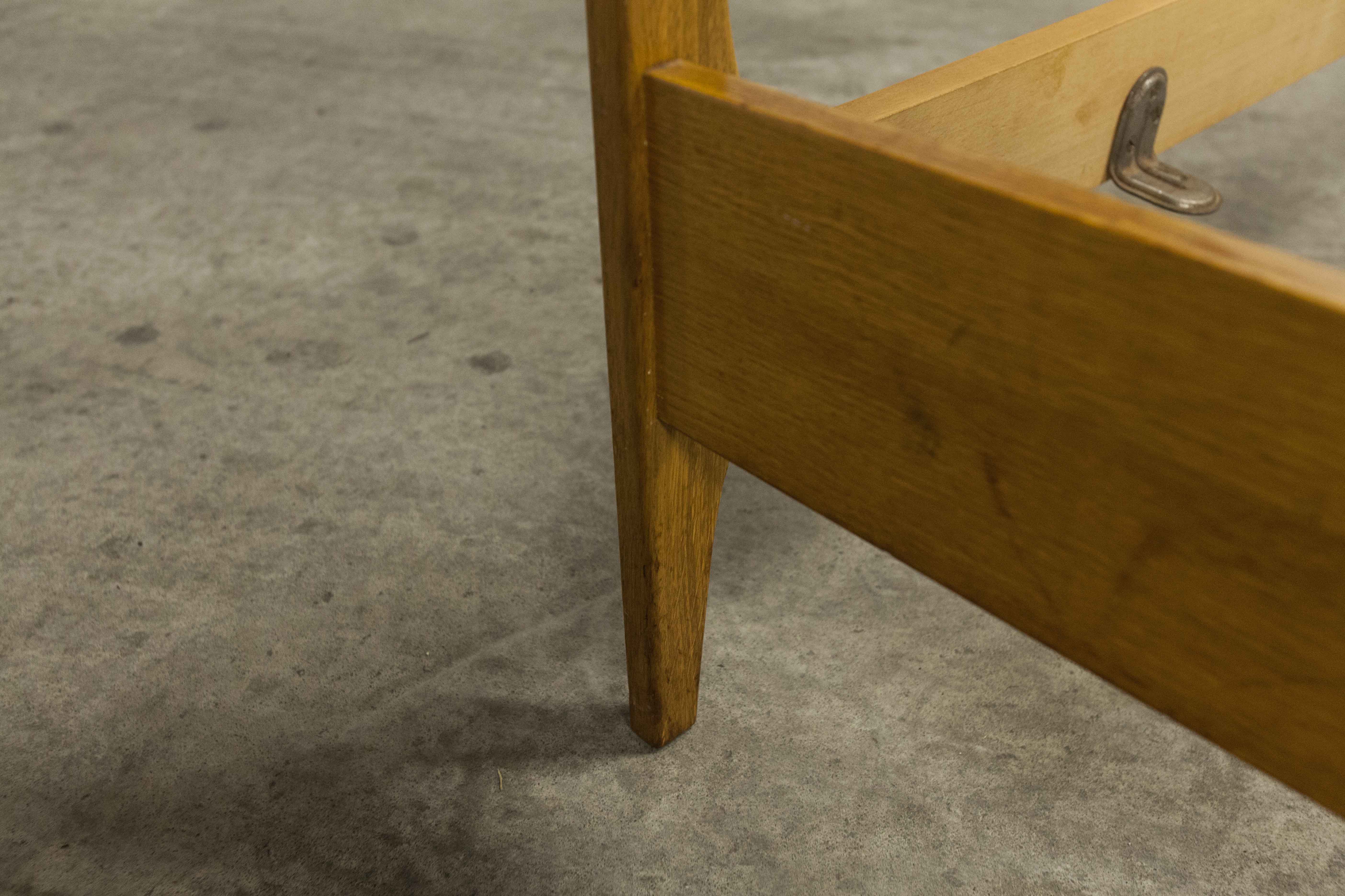 Pair of 1960 Scandinavian twin beds in solid beech