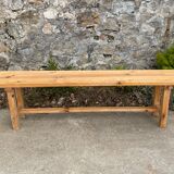 Solid wood farm bench