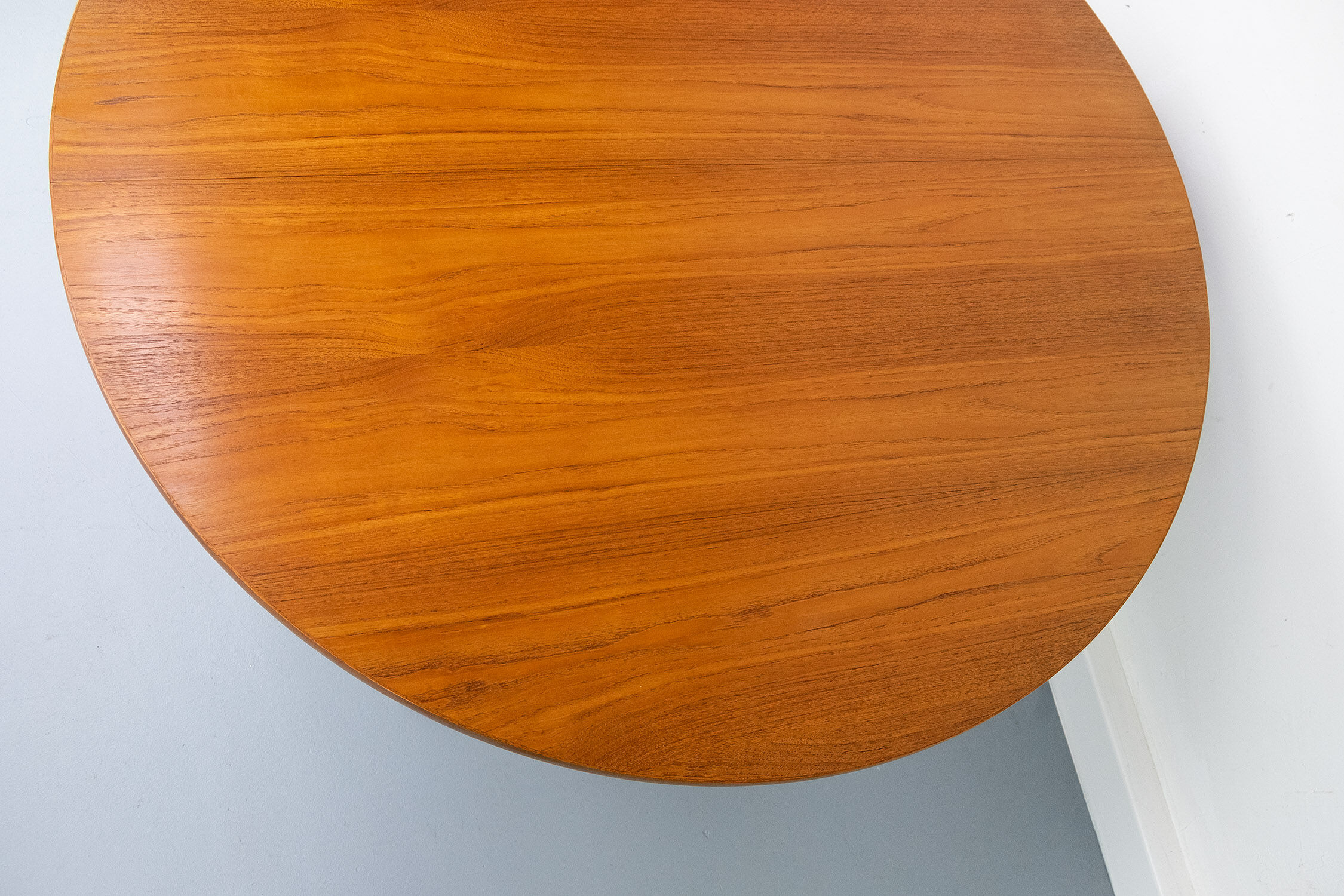 Round Danish Teak Dining Table, 1960s