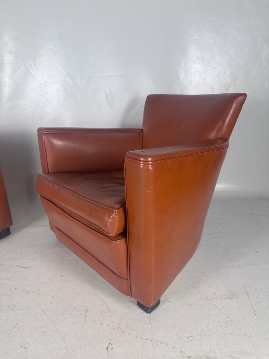 Pair of club armchairs