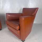 Pair of club armchairs