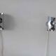 Paire d'appliques  Space Art années 70 inox