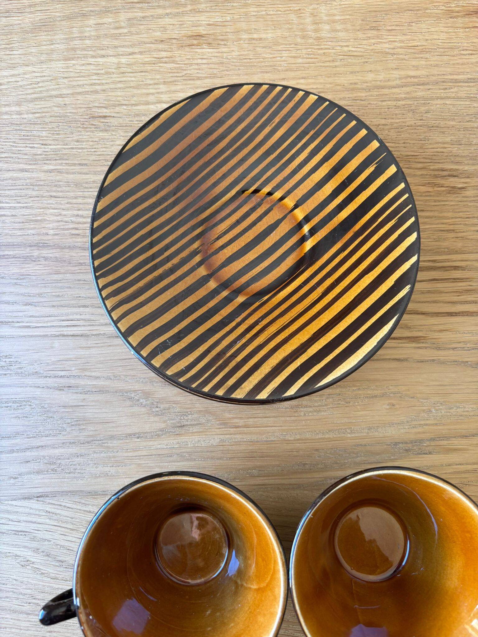 Lot Tasses & Coupelles Sarreguemines Domino