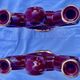 Double Candle Holder Vallauris Vintage Red Burgundy Ceramic Massier Style