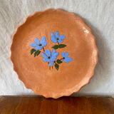 Artisanal ceramic flower plate